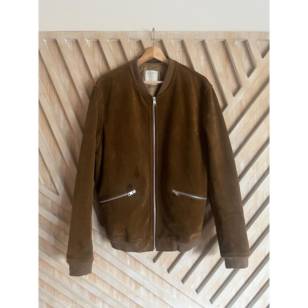 Sandro Suede Bomber Jacket